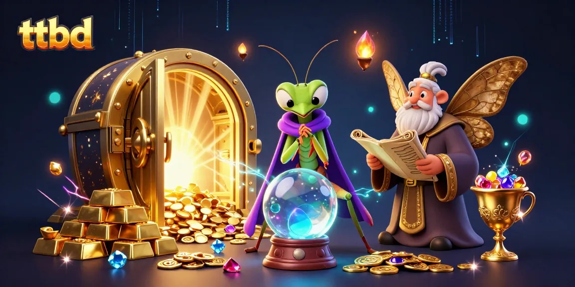 Experience the thrill of ttbd with a dynamic scene featuring a fortune teller and vibrant treasures