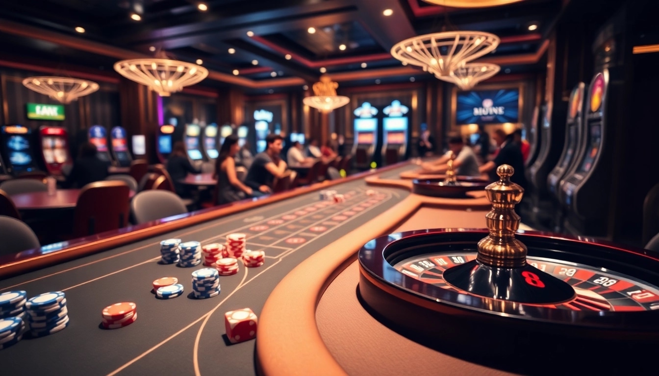 XIN88 online casino table with vibrant poker chips and players immersed in a thrilling game.