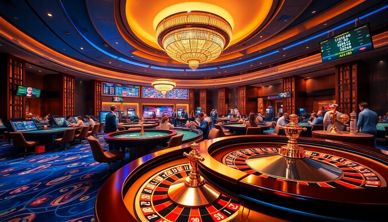 Betting area featuring Kèo Chấp 1:2 AU88 with vibrant tables and engaged players.
