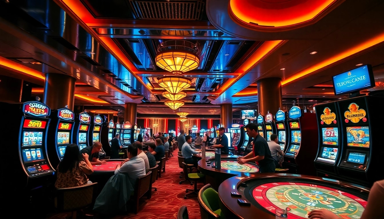 Exciting atmosphere at ku1111 casino with players engaging in vibrant gaming experiences.