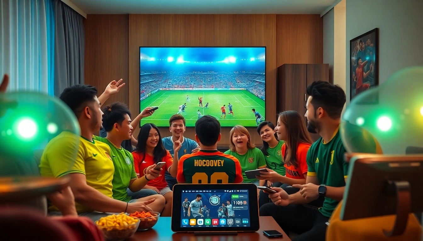 Join passionate fans watching live football on LuongSon, enjoying an immersive experience together.