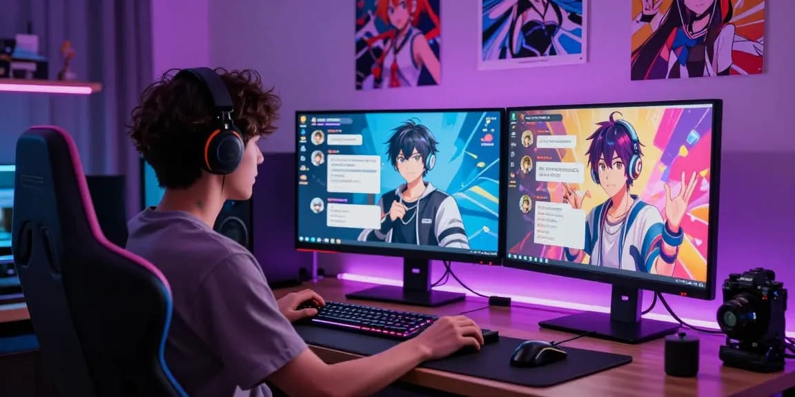 Interactive ecchi chat ai character engaging with users in a cozy digital environment.