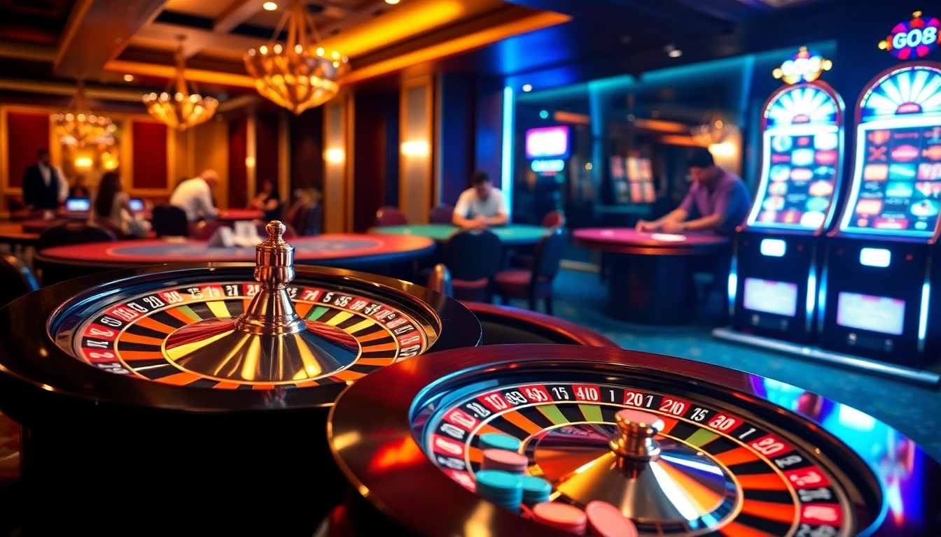 Experience high-stakes gaming at Go88 Casino with thrilling roulette spins and poker action.