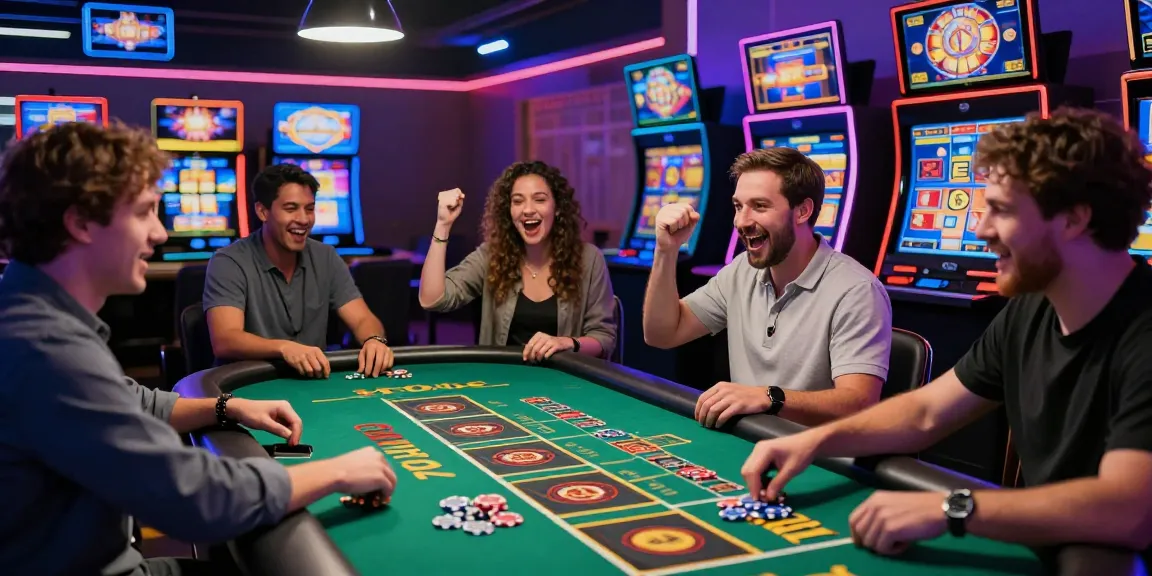 Engaging gaming experience at https://hm88.review/ showcasing players enjoying a thrilling online casino atmosphere with vibrant graphics.