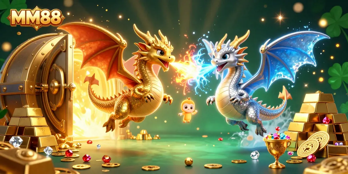 Experience thrilling wins at MM88 with rich treasures and dragons in an exciting casino scene.