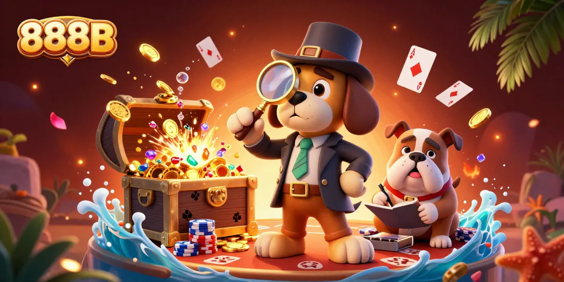 Engage in thrilling poker games at 888B with the detective and his canine partner discovering clues and treasures.