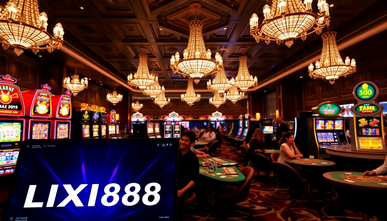 Engaging players enjoying diverse games at LIXI88 casino with vibrant atmosphere