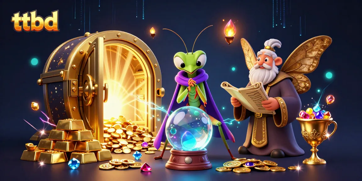 Experience the thrill of ttbd with a dynamic scene featuring a fortune teller and vibrant treasures