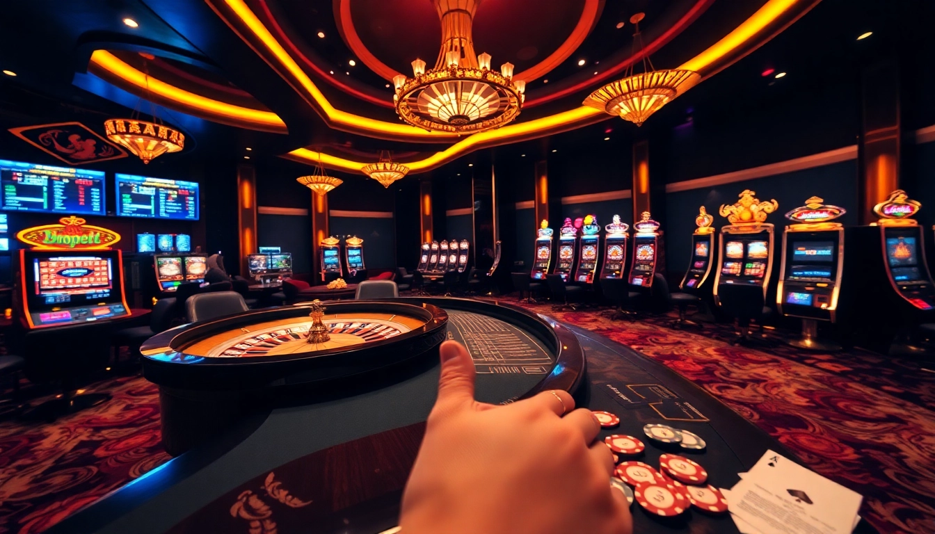 Experience high-stakes excitement at http://bong88.review/ with vibrant casino elements like roulette and poker tables.
