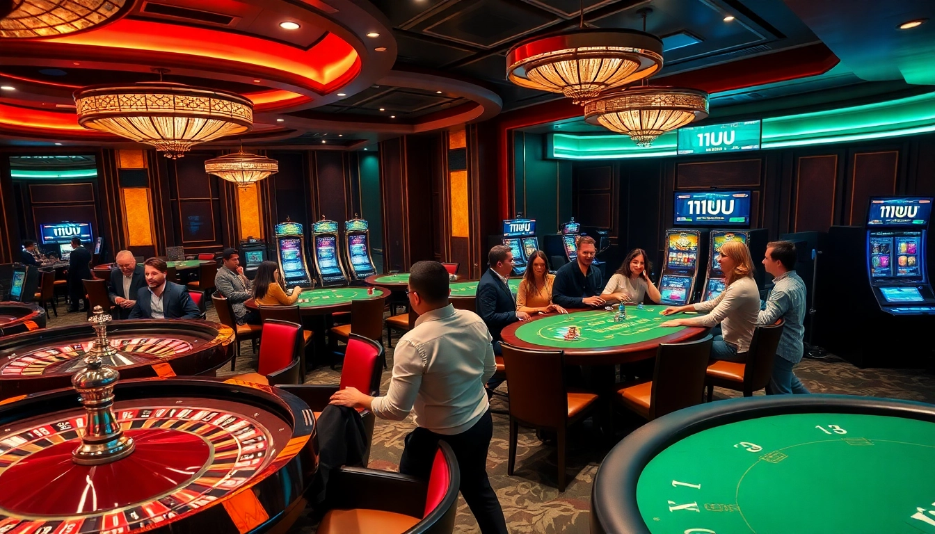 Experience thrilling gameplay at 11uu with vibrant casino tables and exciting slot machines.