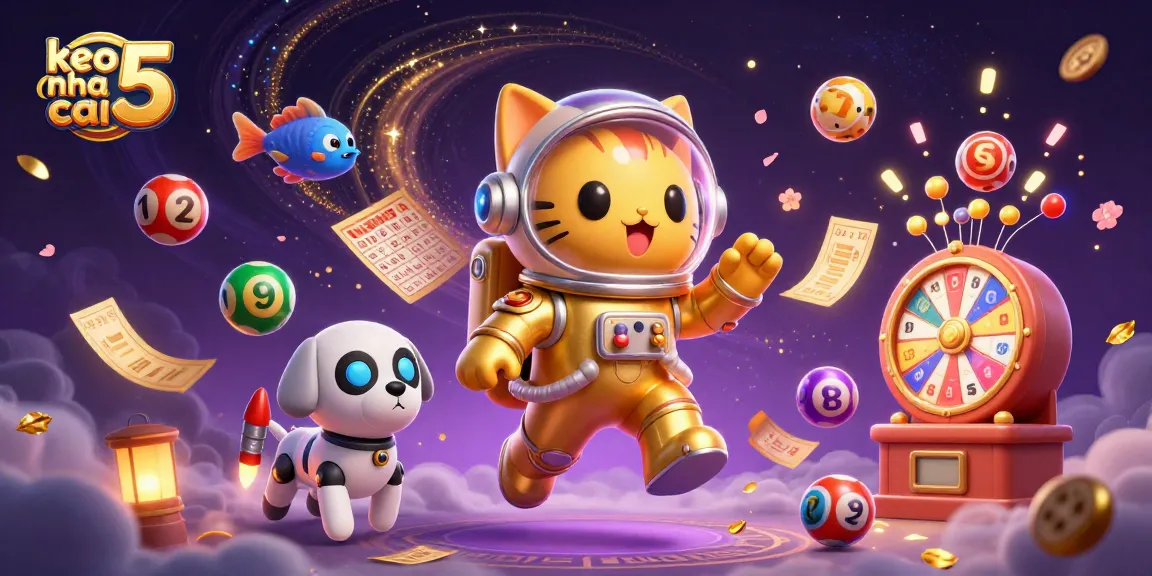 Engage with keo nha cai 5 and discover vibrant lottery elements and a lively space scene.