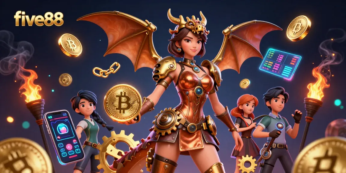 Experience five88's thrilling gaming world with dynamic casino elements and vibrant visuals.