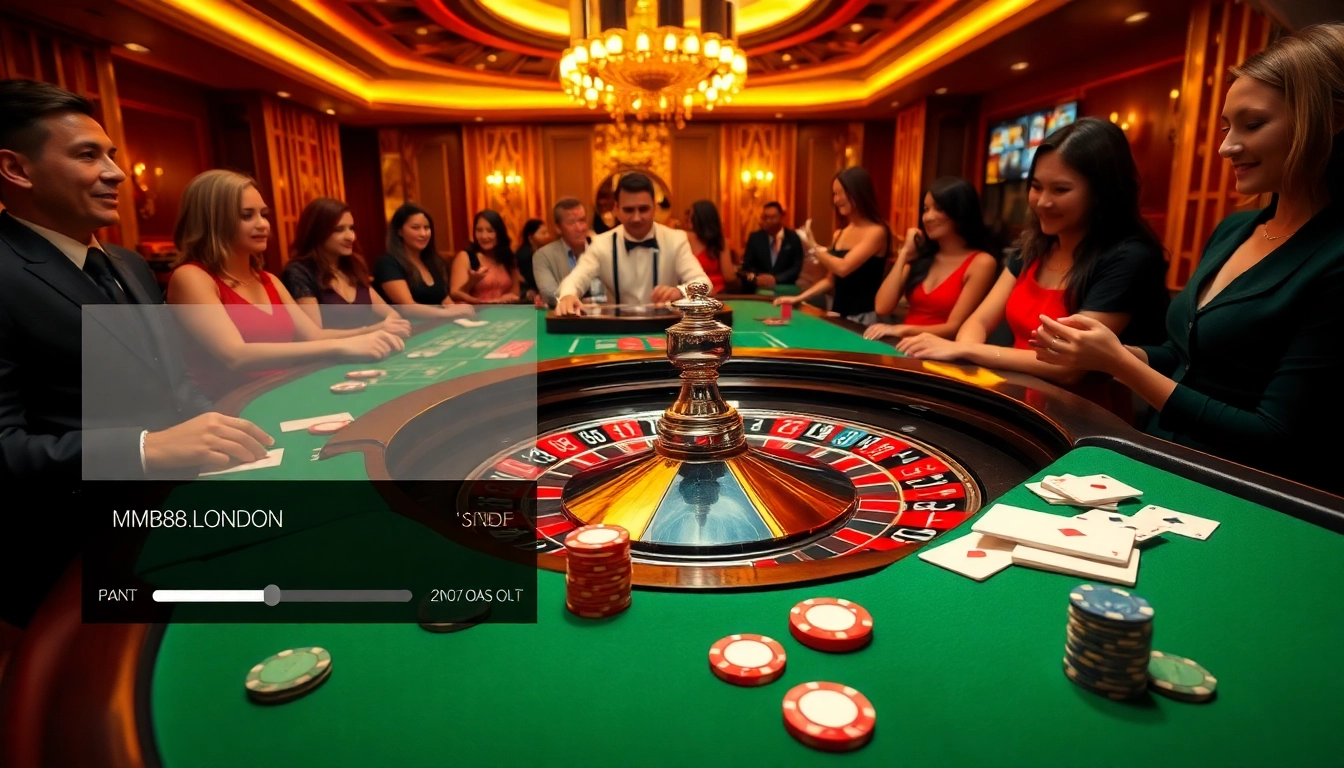Experience thrilling action at the casino with vibrant scenes from https://mm88.london/, including roulette and poker.