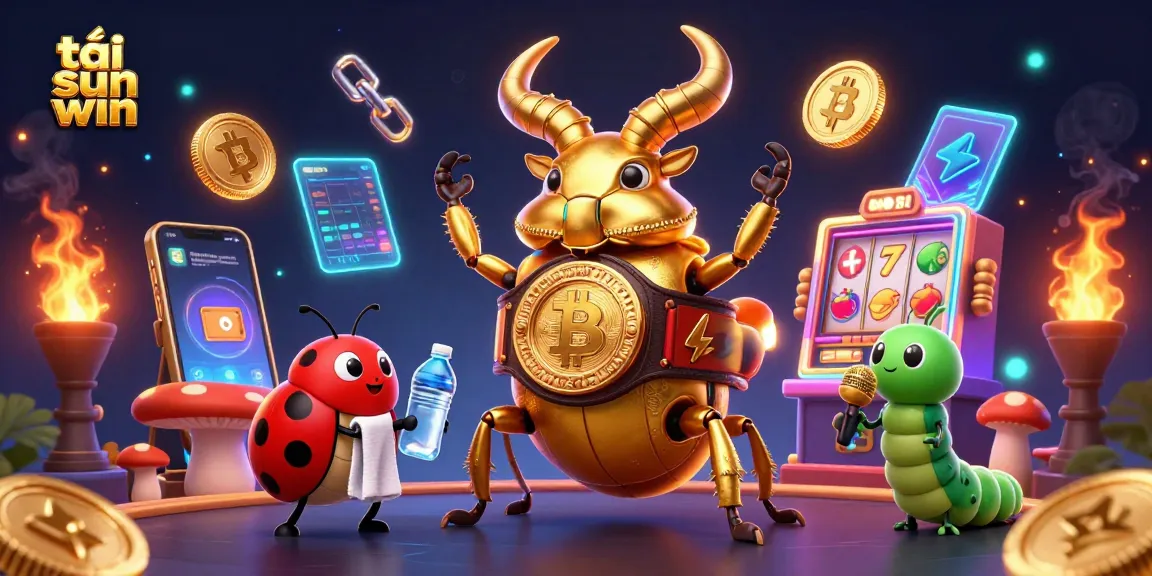 Play and win with tải sun win in an exciting 3D casino scene featuring unique characters.