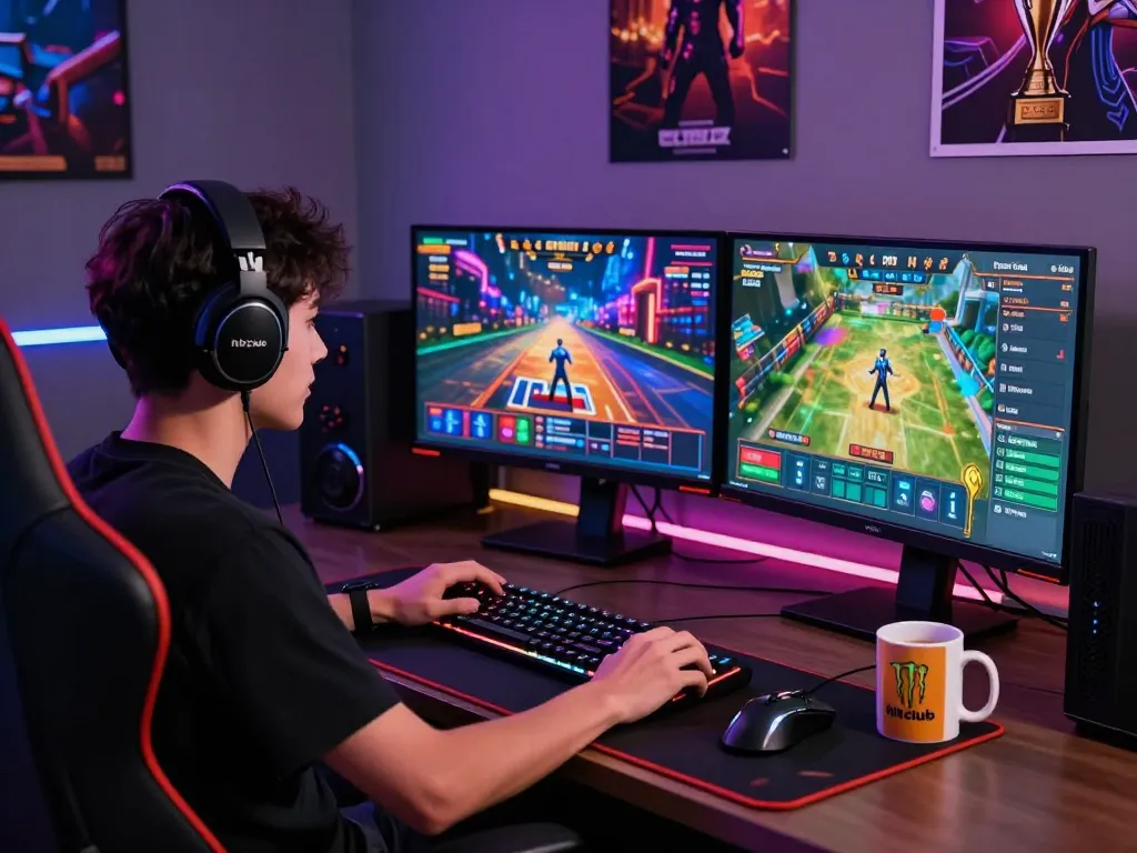 Engaged gamer on hitclub platform enjoying a dynamic online gaming experience