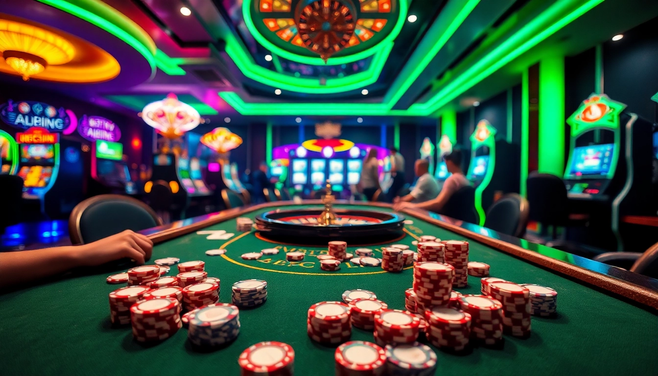 Experience the thrill of gambling at https://xx88.moe/ with vibrant casino visuals showcasing poker and roulette excitement.