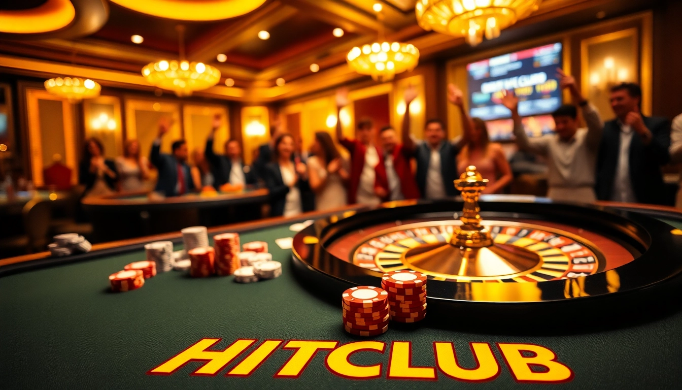 Players enjoying the excitement of HITCLUB at a vibrant casino table.