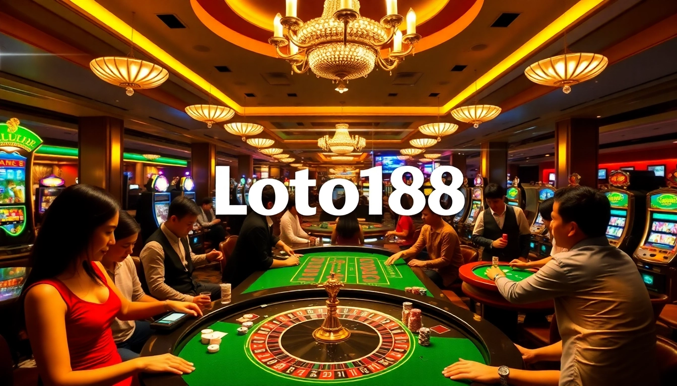 Loto188 players engaging with exciting games at a vibrant casino table, showcasing the thrill of betting.