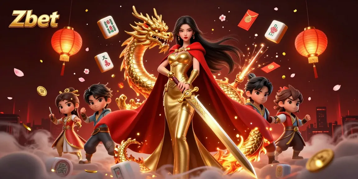 Engage in thrilling gaming with Zbet's dynamic 3D casino illustration featuring vibrant motifs.