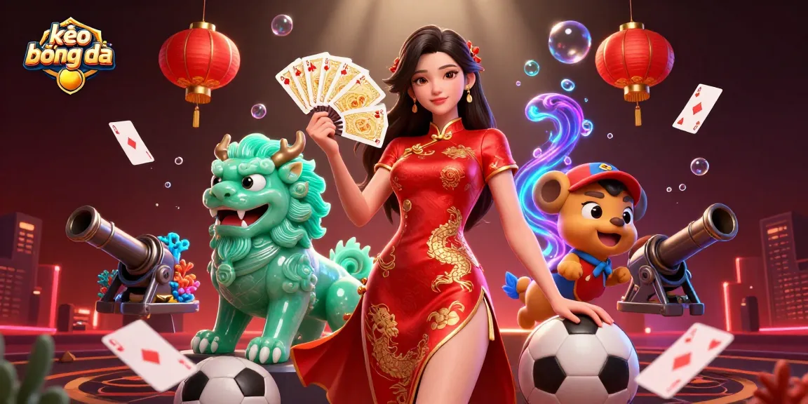 Experience kèo bóng đá with engaging casino elements in a vibrant, energetic scene.
