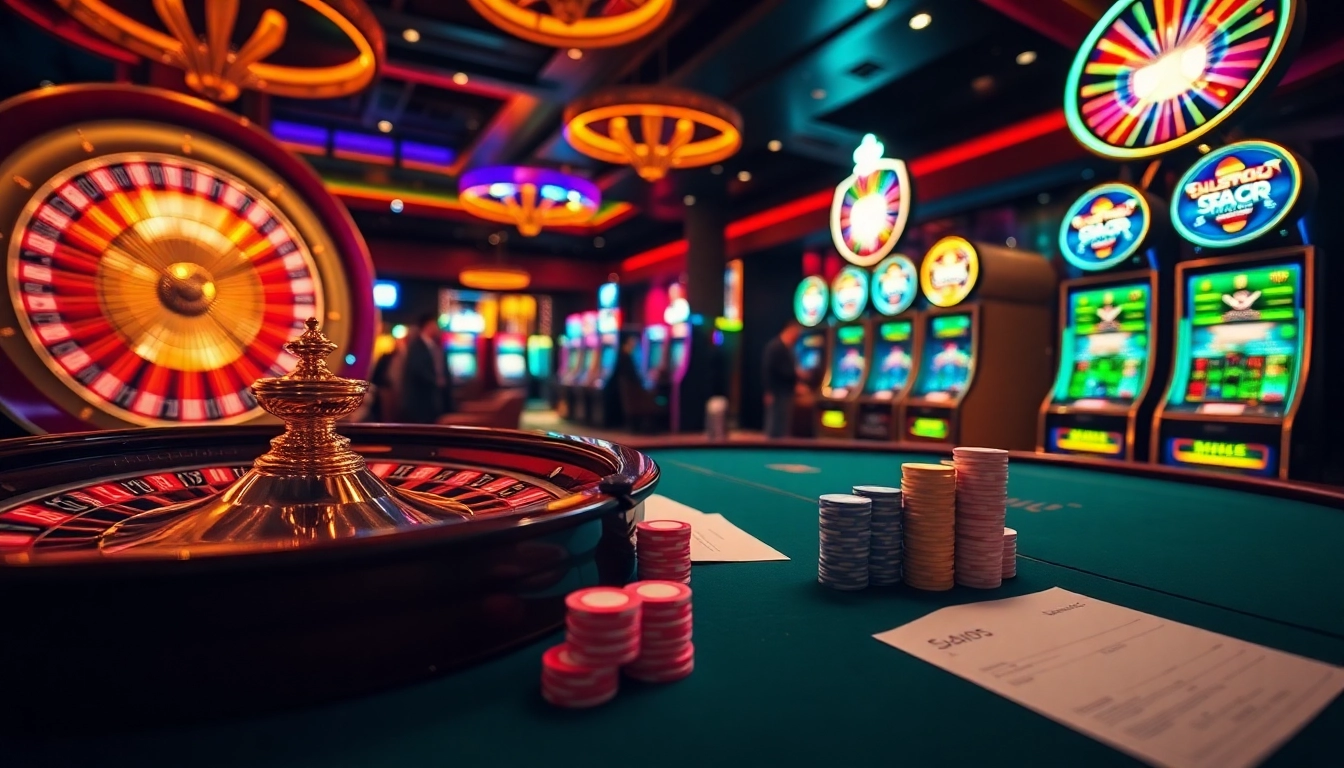 Players enjoying a lively game at 88aa casino with roulette and poker tables.