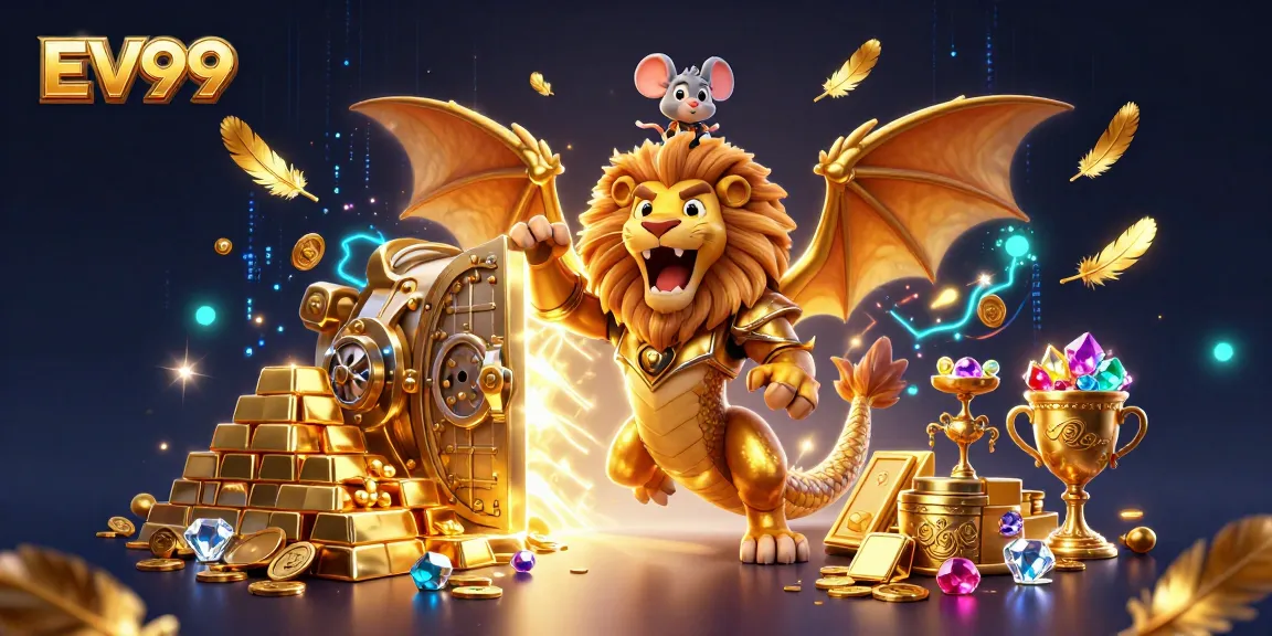 Experience thrilling wins with EV99 as a chimera creature guards treasures galore
