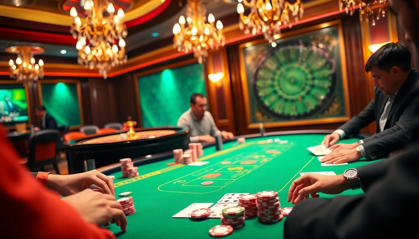 Watch players enjoy their time at lucky88 while placing bets and sharing exciting moments at a casino table.