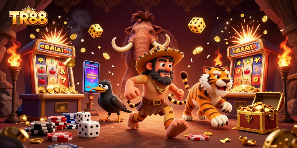 Win big at TR88 online with a vibrant 3D casino scene full of excitement and adventure