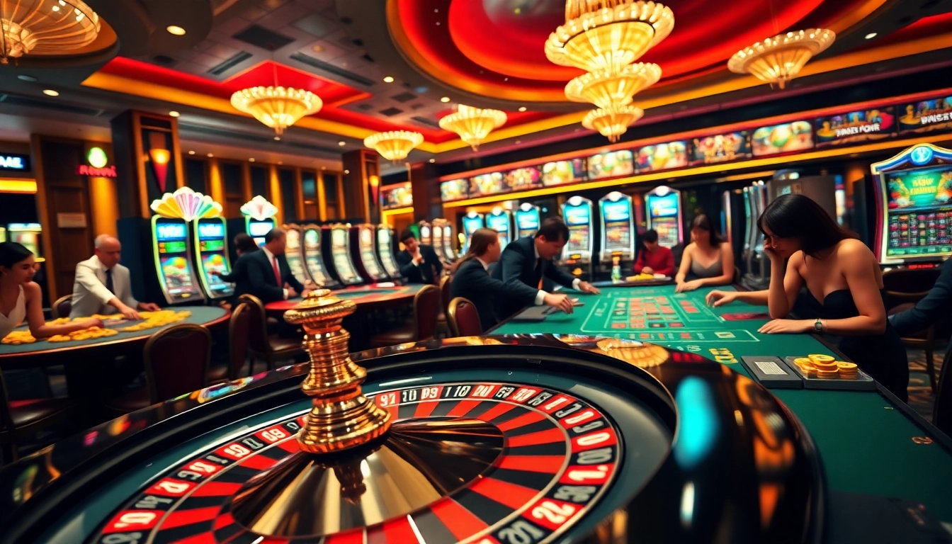 Experience the thrill of betting at tylenhacai7.com with a vibrant casino atmosphere showcasing roulette.