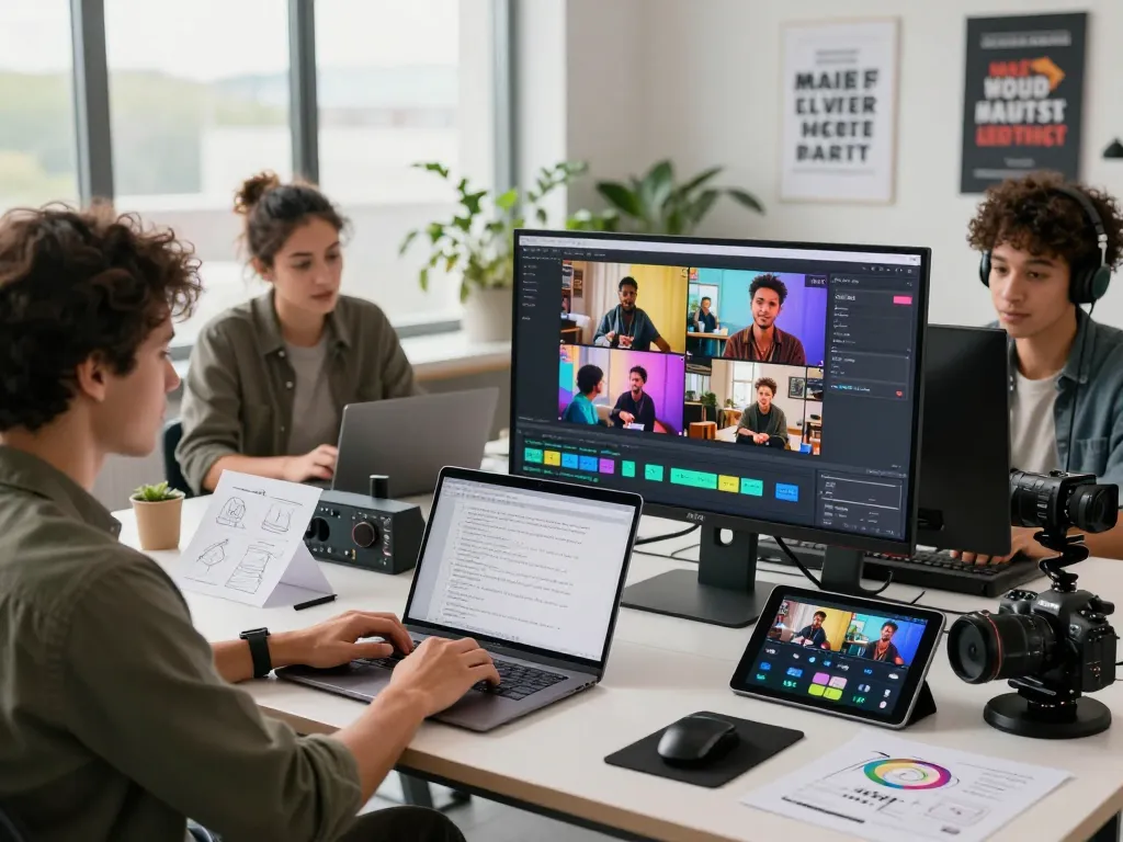 Seedance AI collaborative workspace showcasing video production innovation with creators using technology