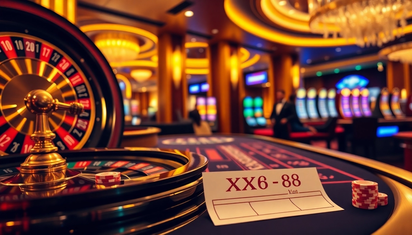 Experience the thrill of gambling at XX 88 with vibrant casino tables and exciting betting activities.