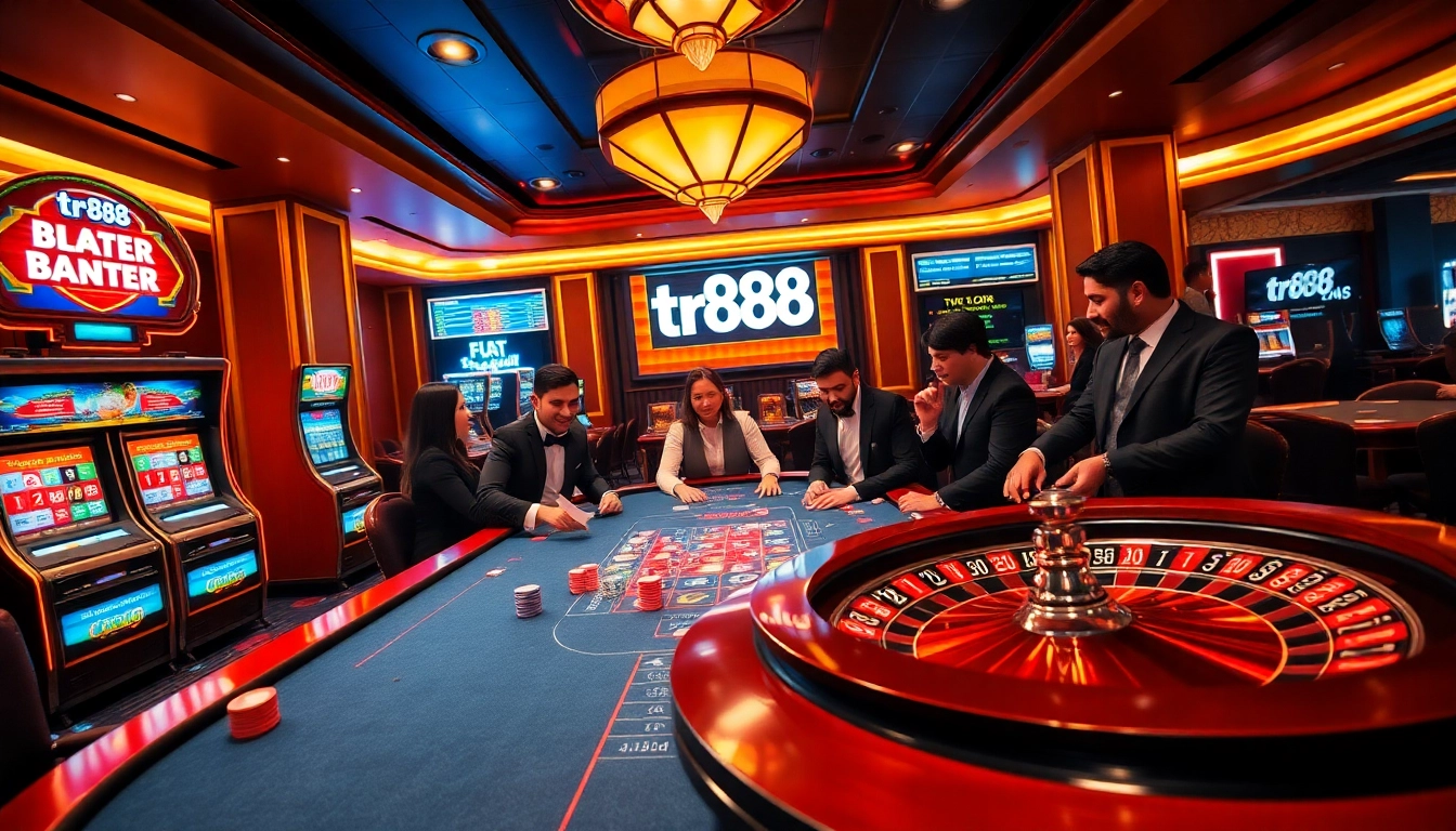 Experience the excitement of gambling at tr88 with vibrant casino tables and dynamic gameplay.