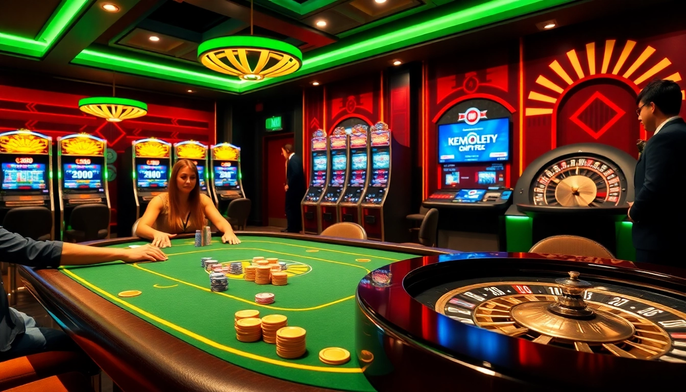 Engage in a thrilling poker game at nk88's vibrant casino scene.