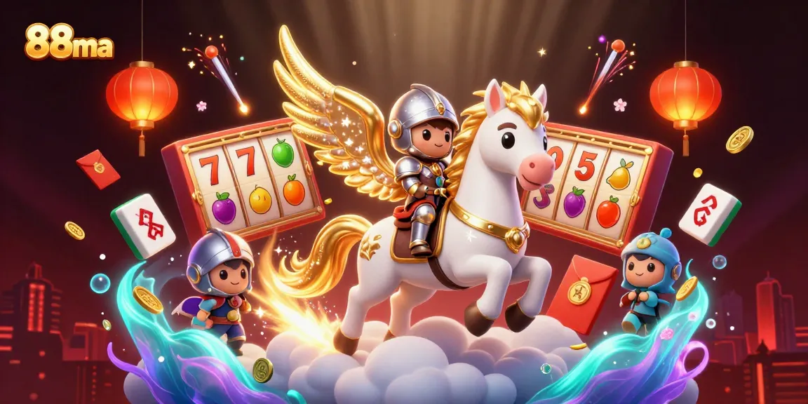 Experience thrilling slots and jackpots with 88ma in this vibrant, dynamic casino scene.