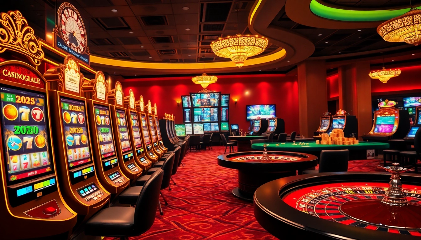 Engaging with slot machines at https://nohudoithuong.life/, showcasing excitement in a luxurious casino atmosphere.