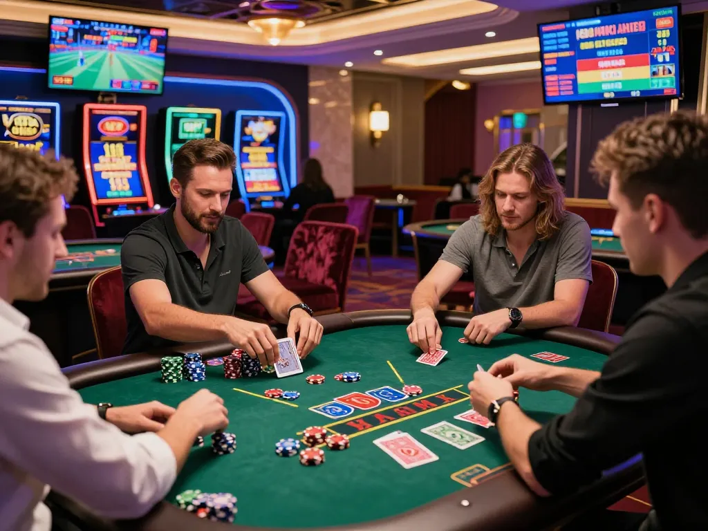 Exciting online gambling experience at 32win casino with vibrant gaming atmosphere and live dealer interaction.