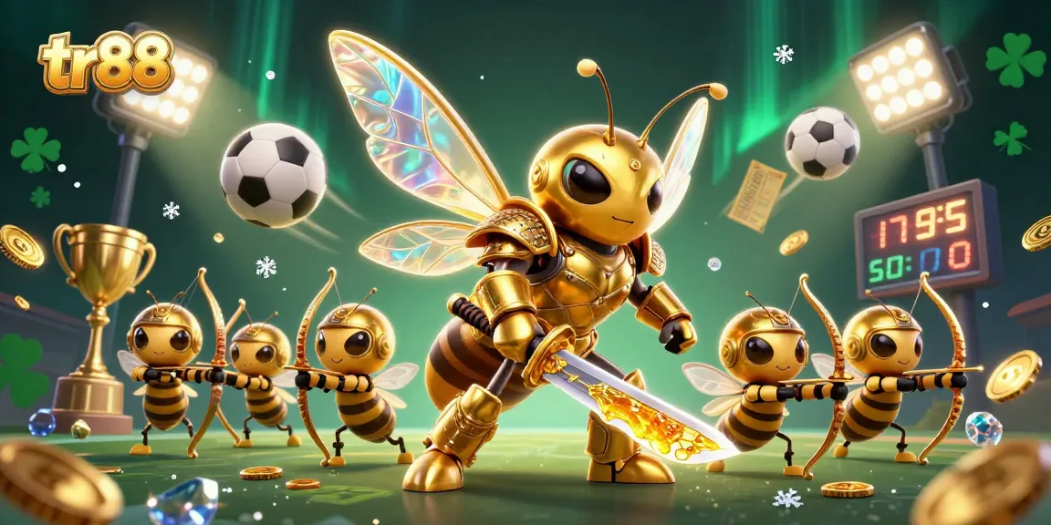 Engage in thrilling gameplay at tr88 with a golden hornet samurai leading a dynamic sports betting scene.