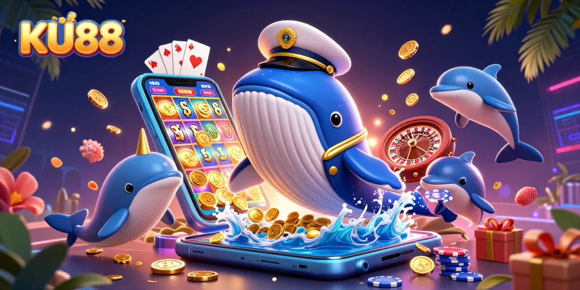Experience the thrill of KU88 with our vibrant 3D casino scene showcasing exciting gaming moments.