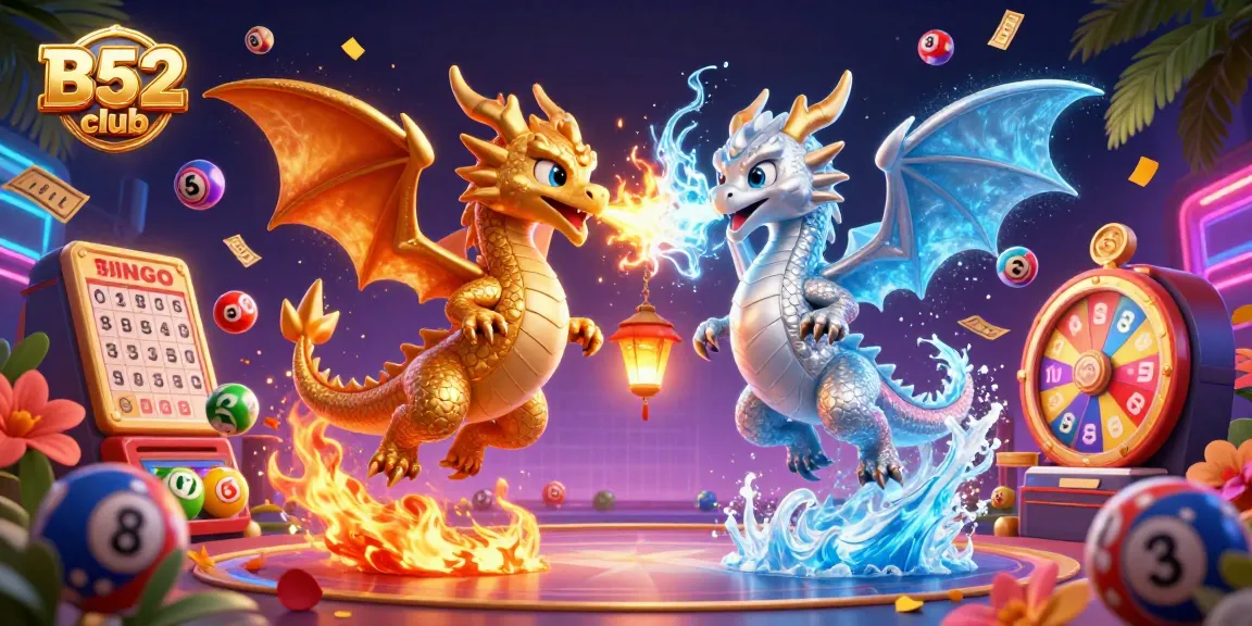 Engage in thrilling gameplay at B52 club with dynamic lottery elements and colorful dragons.