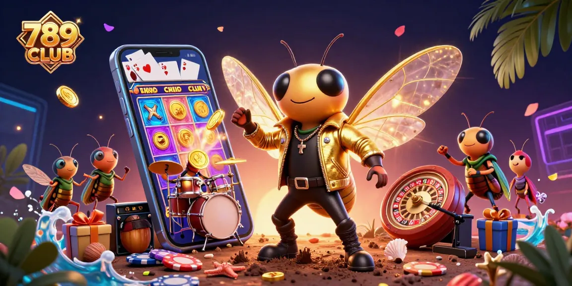 Experience the excitement of 789 CLUB with a vibrant, animated scene featuring thrilling game elements and unique characters.