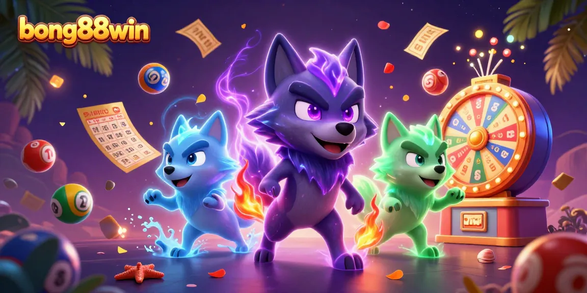 Experience exciting gameplay with bong88win featuring colorful lottery elements and playful wolf characters.
