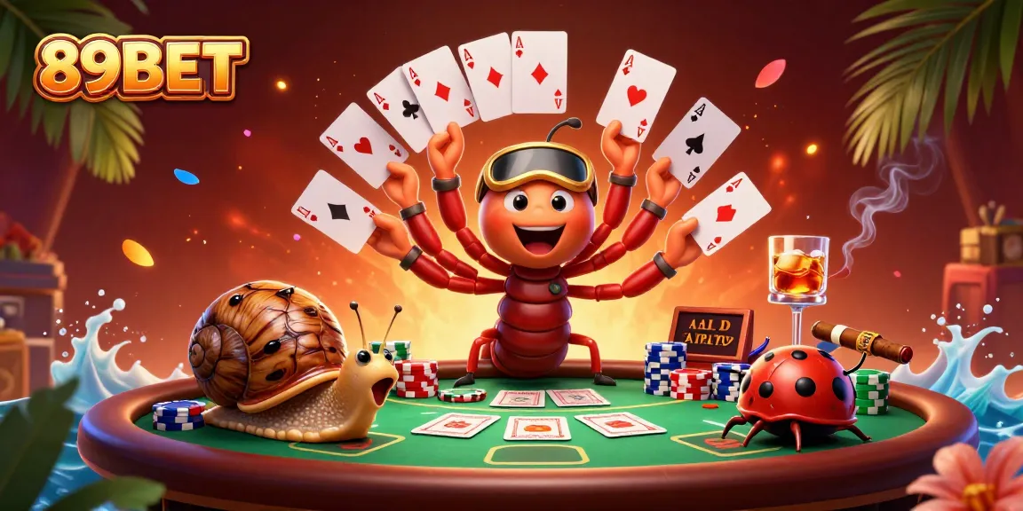 Experience thrilling gaming with 89BET's vibrant casino scene featuring lively characters and dynamic elements.