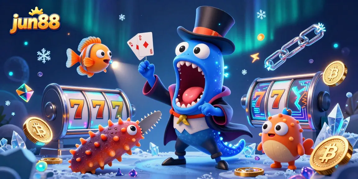 Engage with jun88's vibrant casino games through a magical underwater performance featuring unique sea creatures.