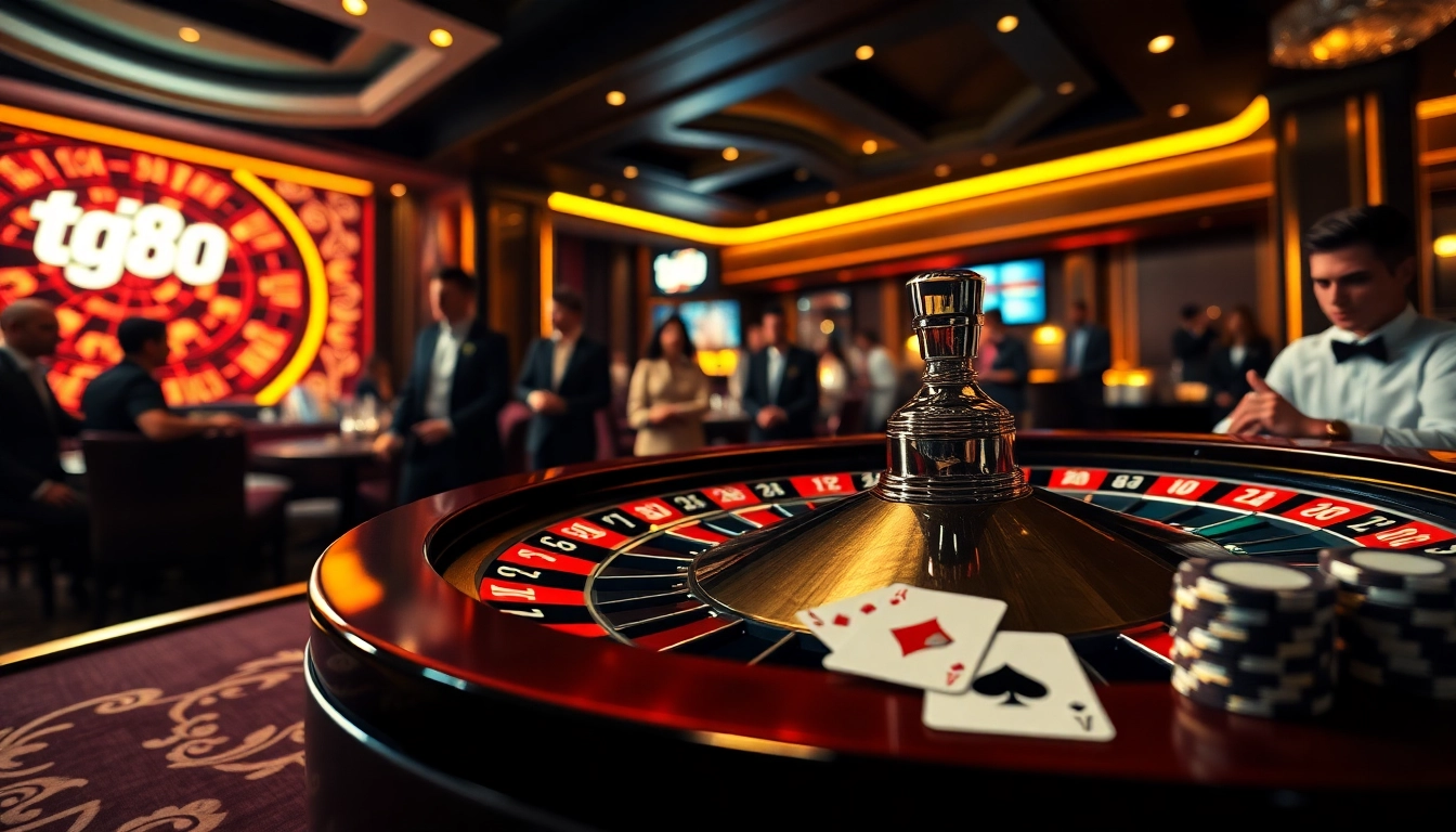Spin the roulette wheel and win big at tg88 Casino's vibrant gaming tables.