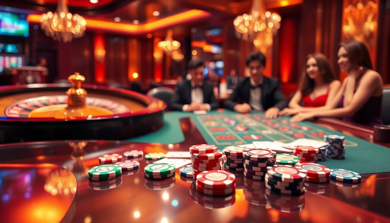 Engaged players enjoy a thrilling BK8 casino experience featuring roulette, blackjack, and poker.