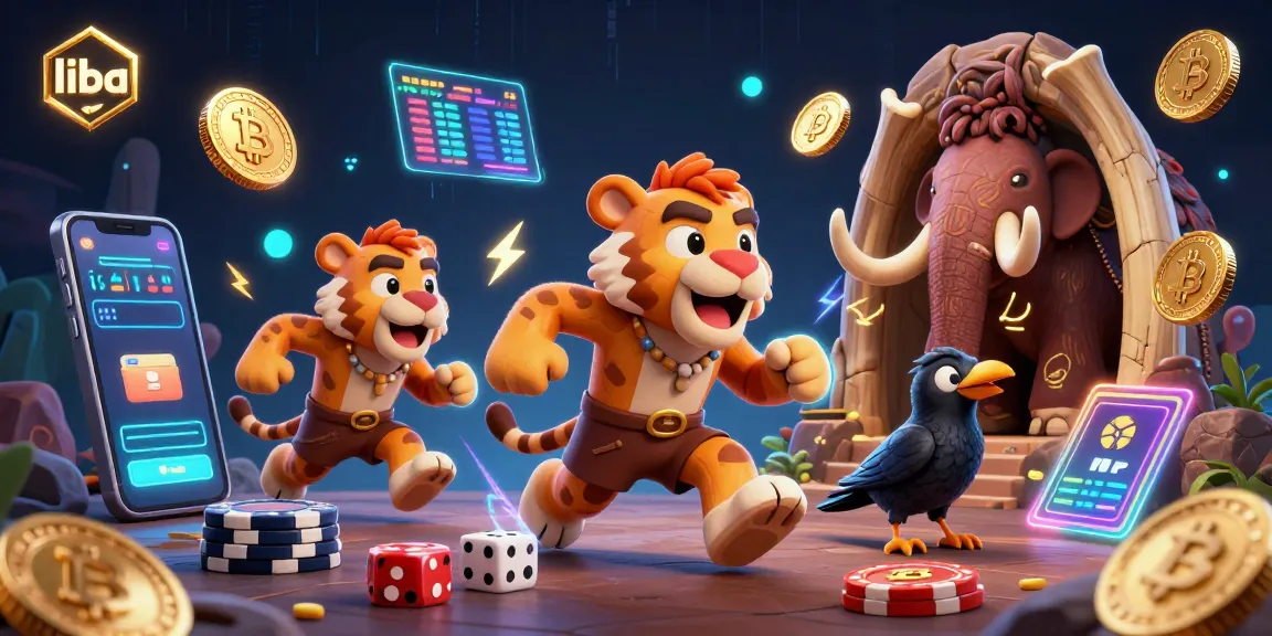 Play at liba's lively prehistoric casino with unique characters and vibrant gaming elements.