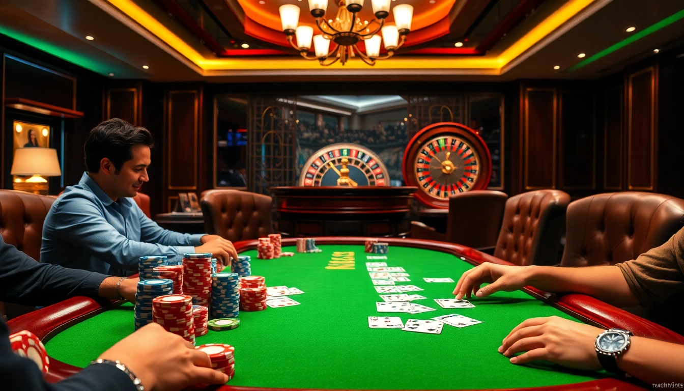 Experience the thrill of gambling at nhà cái mibet with a luxurious poker table setup.