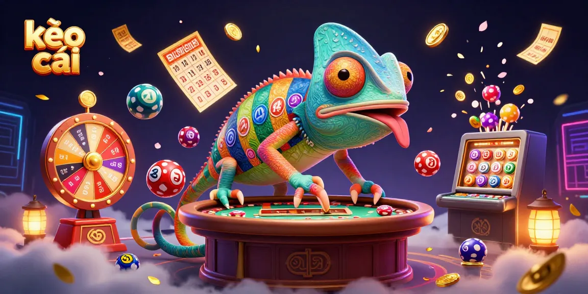 Engage in exciting kèo nhà cái action with colorful lottery elements and a vibrant casino atmosphere.