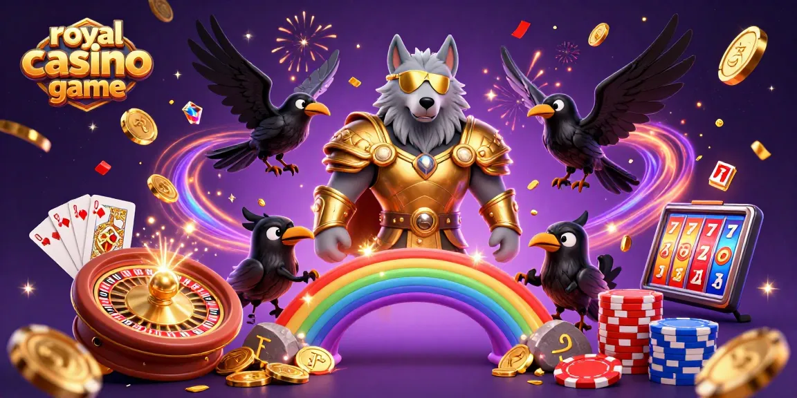 Experience the excitement of royal casino game with vibrant elements and dynamic 3D visuals.