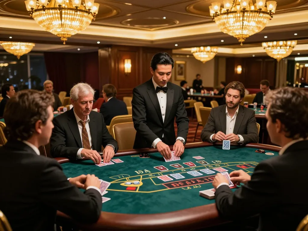 Players engaging in baccarat at the F168 casino table, showcasing strategic gameplay and excitement